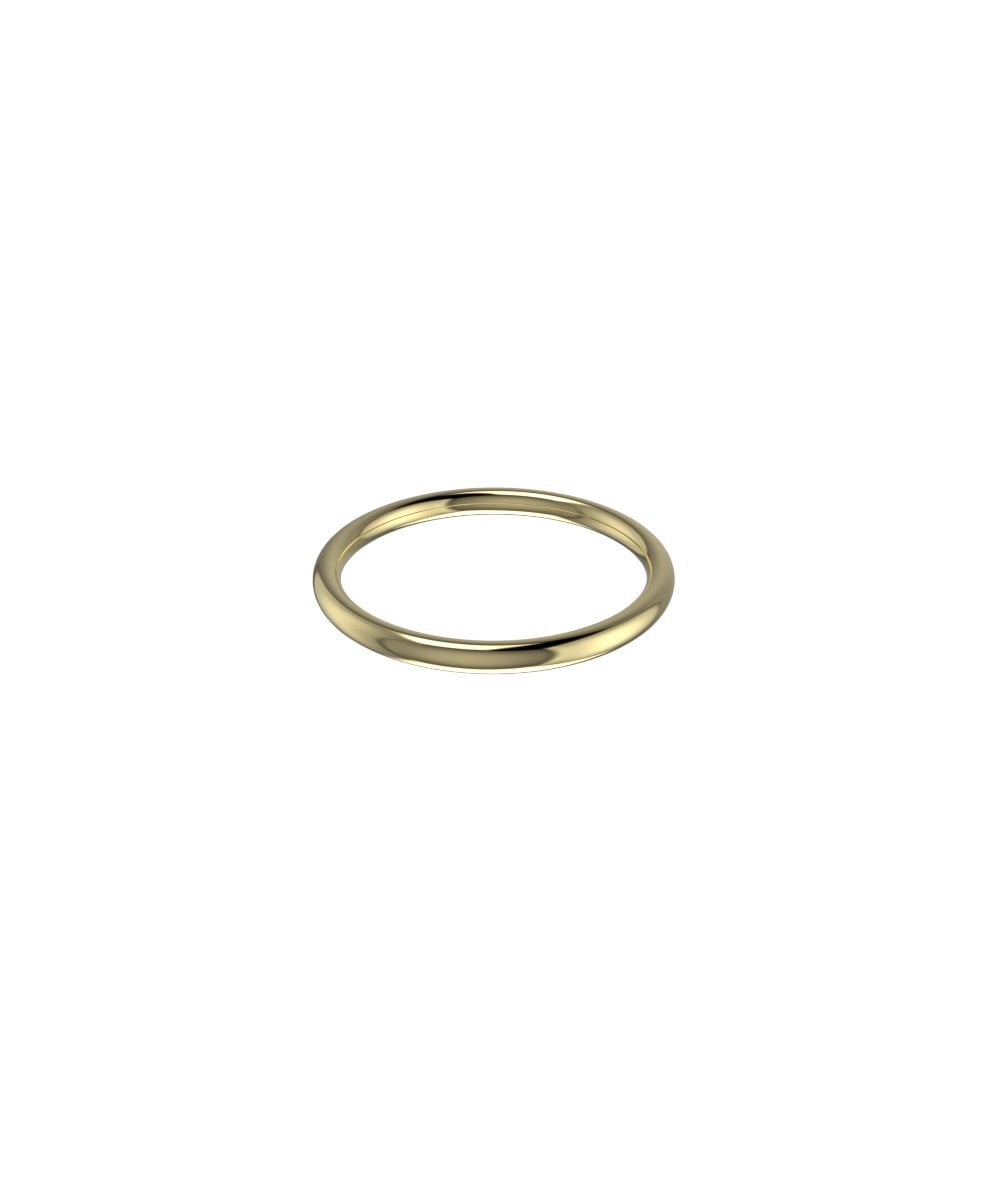 9ct Yellow Gold 2mm Oval Court Wedding Ring