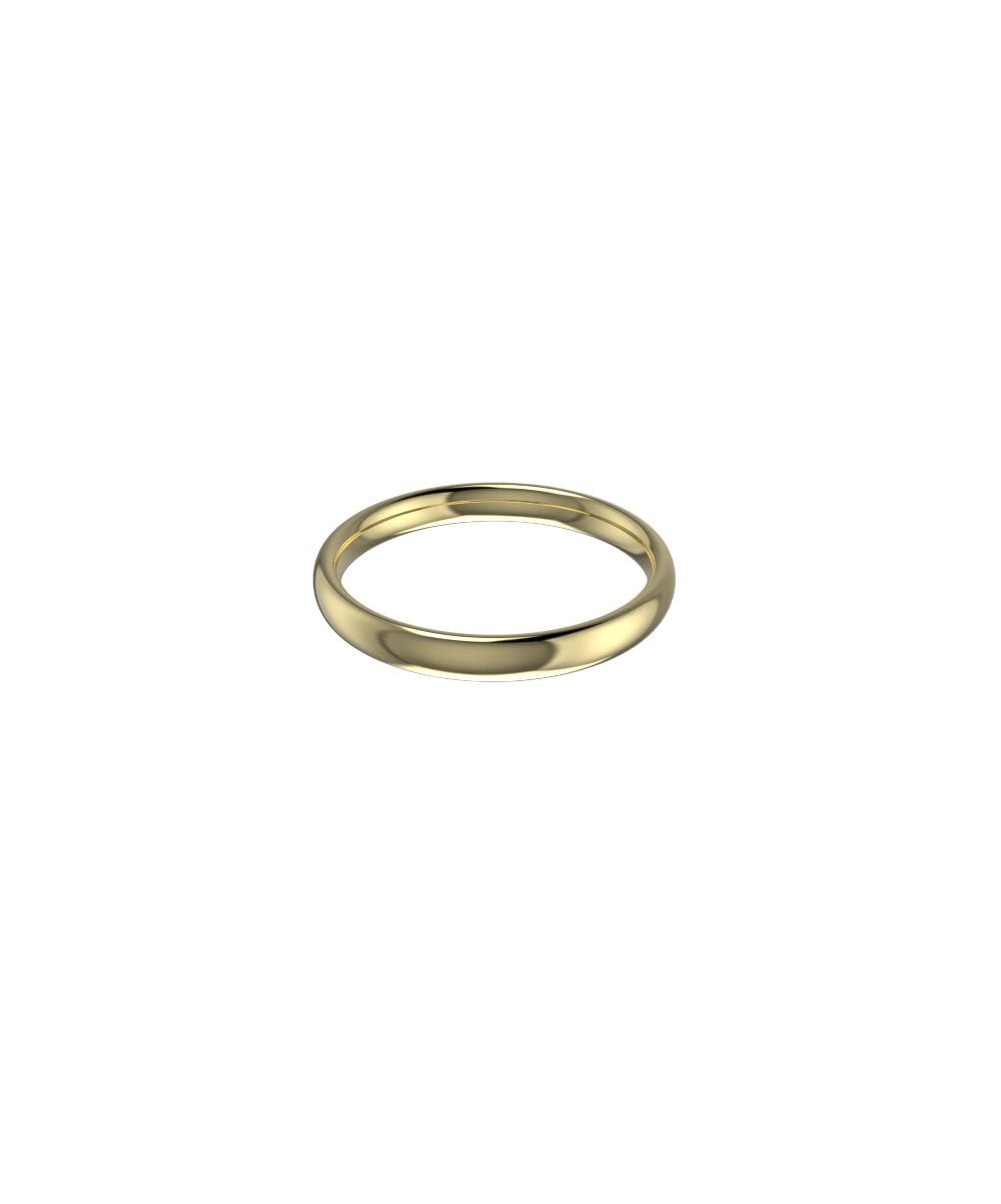 18ct Yellow Gold 3mm Oval Court Wedding Ring