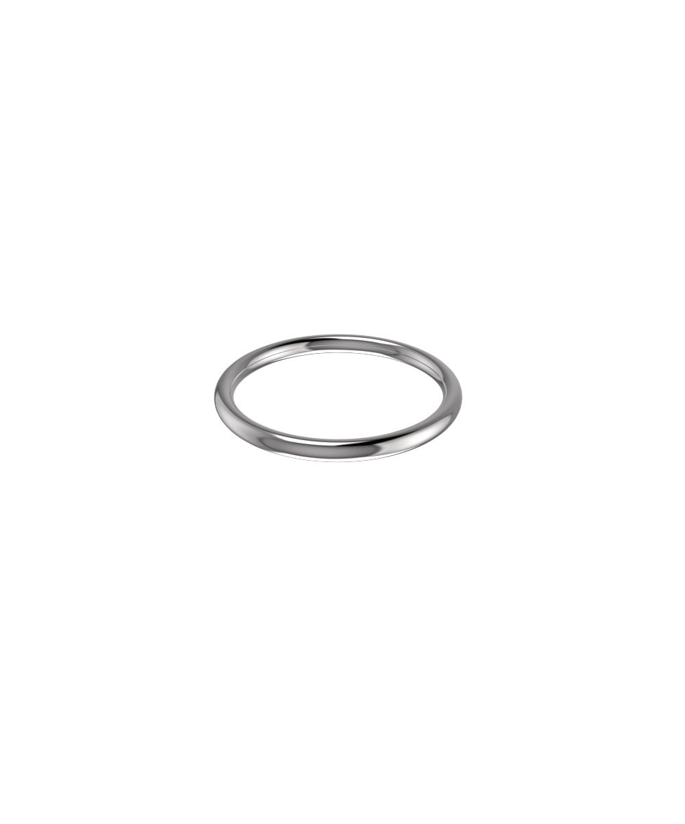 Platinum 2mm Oval Court Wedding Ring
