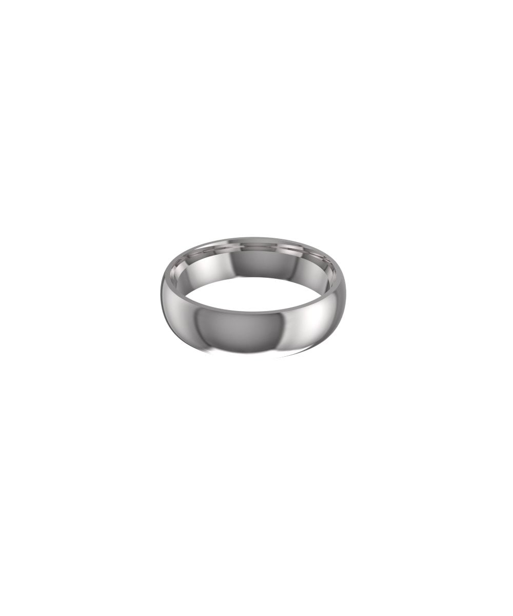 9ct White Gold 6mm Classic Court Wedding Ring