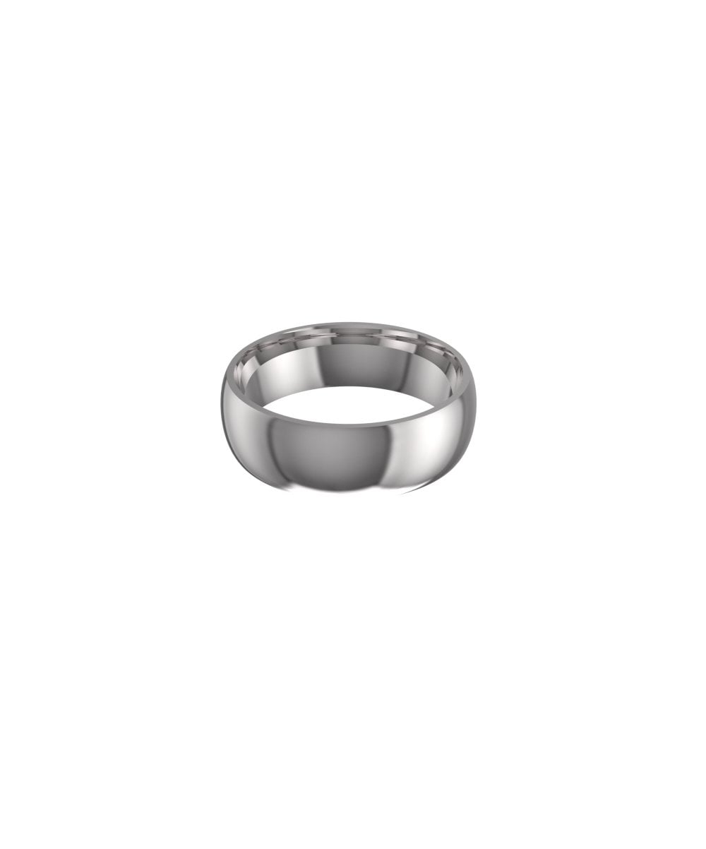 9ct White Gold 7mm Classic Court Wedding Ring