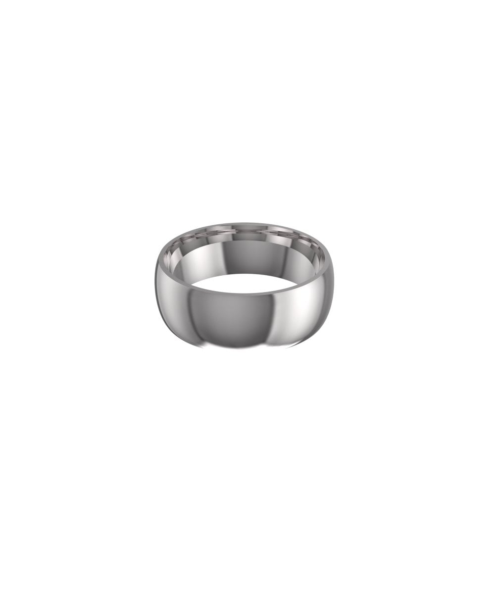 9ct White Gold 8mm Classic Court Wedding Ring