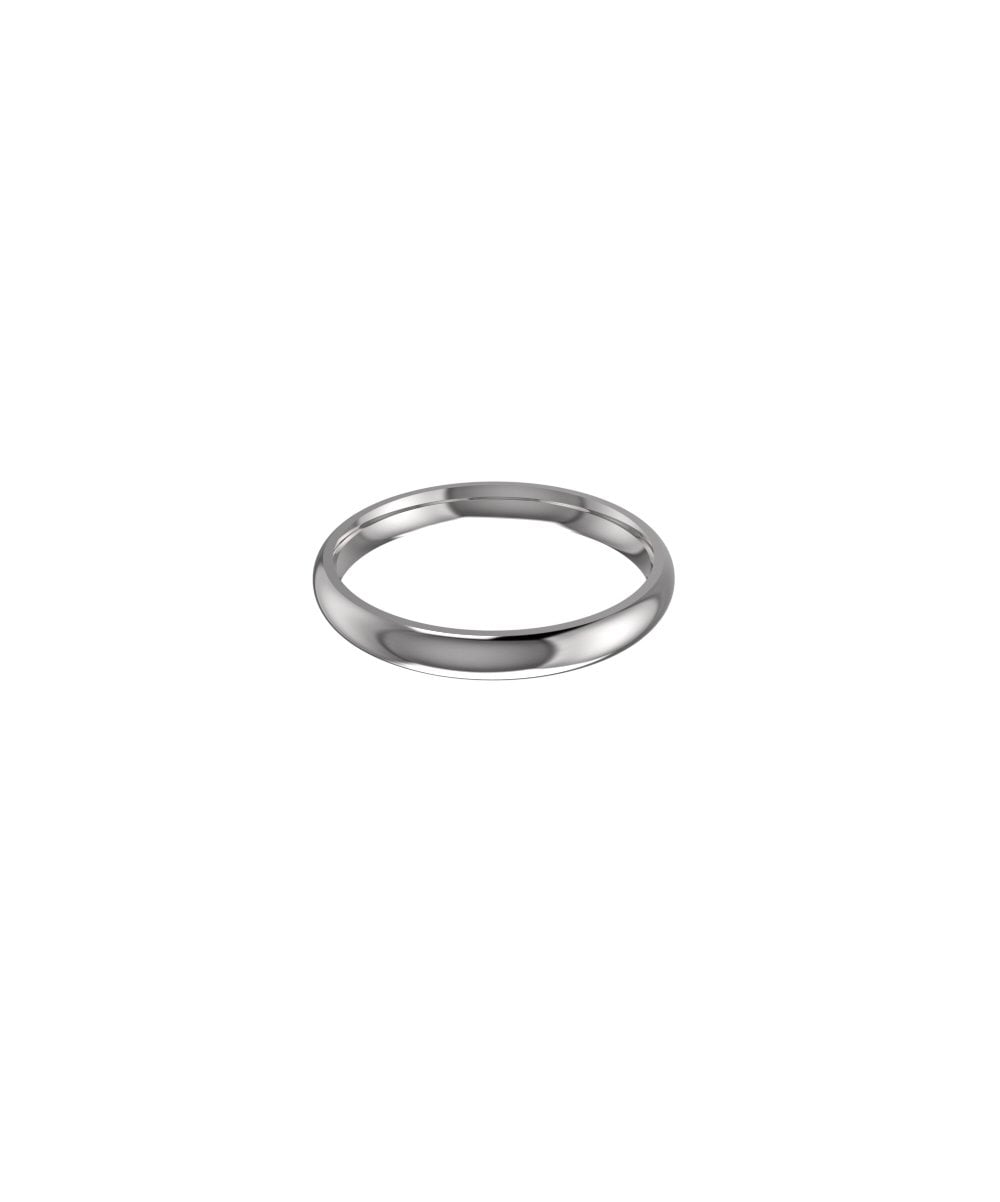 18ct White Gold 3mm Classic Court Wedding Ring