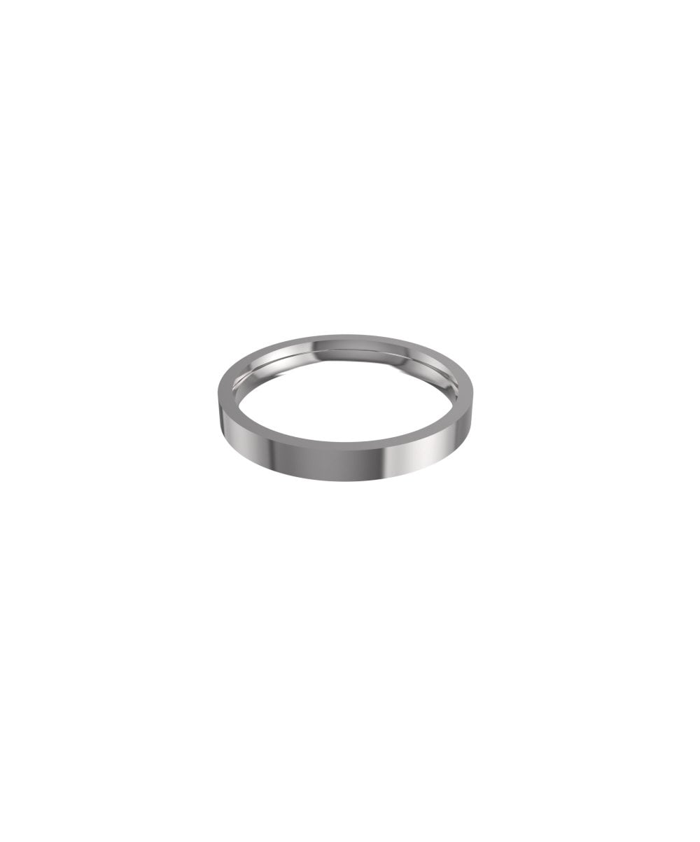 18ct White Gold 3mm Flat Court Wedding Ring