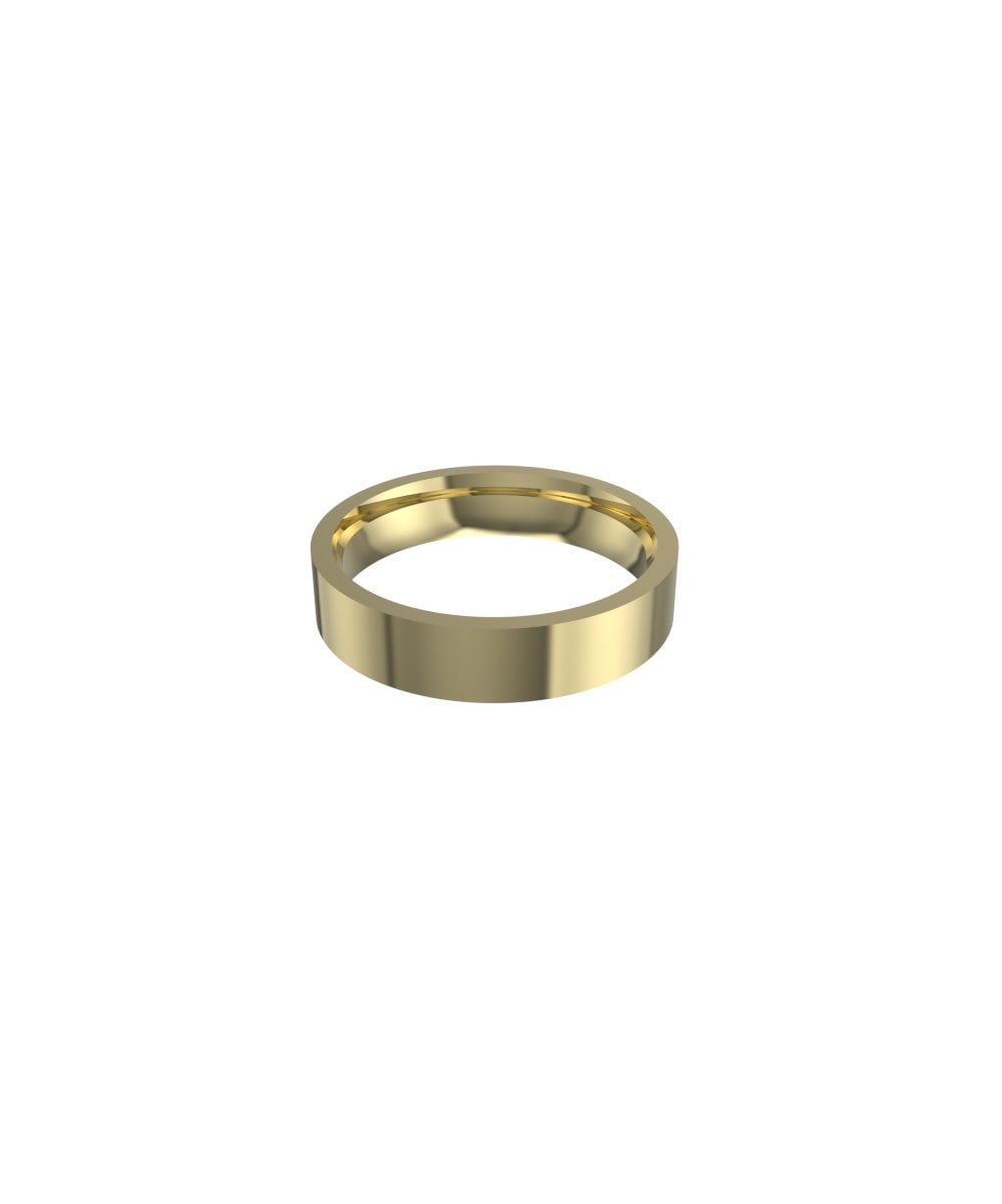 18ct Yellow Gold 5mm Flat Court Wedding Ring