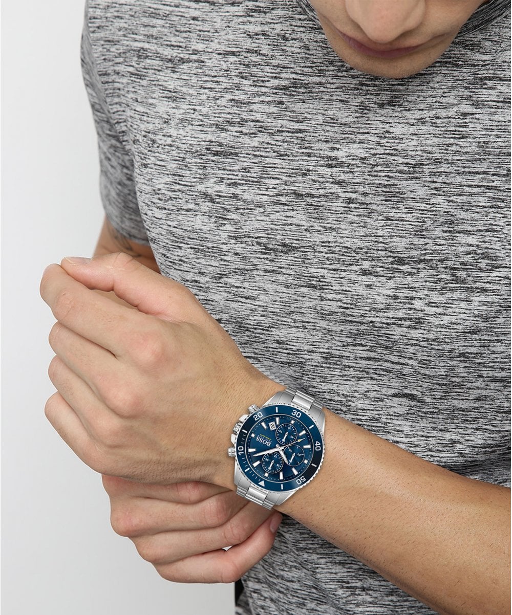 BOSS Admiral Blue Dial Gents Bracelet Watch