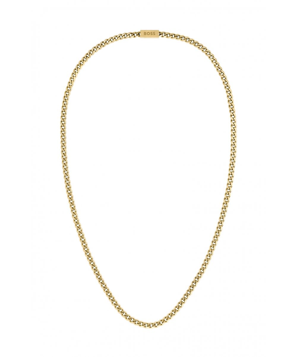 BOSS Chain Link Gold Tone Gents Necklace
