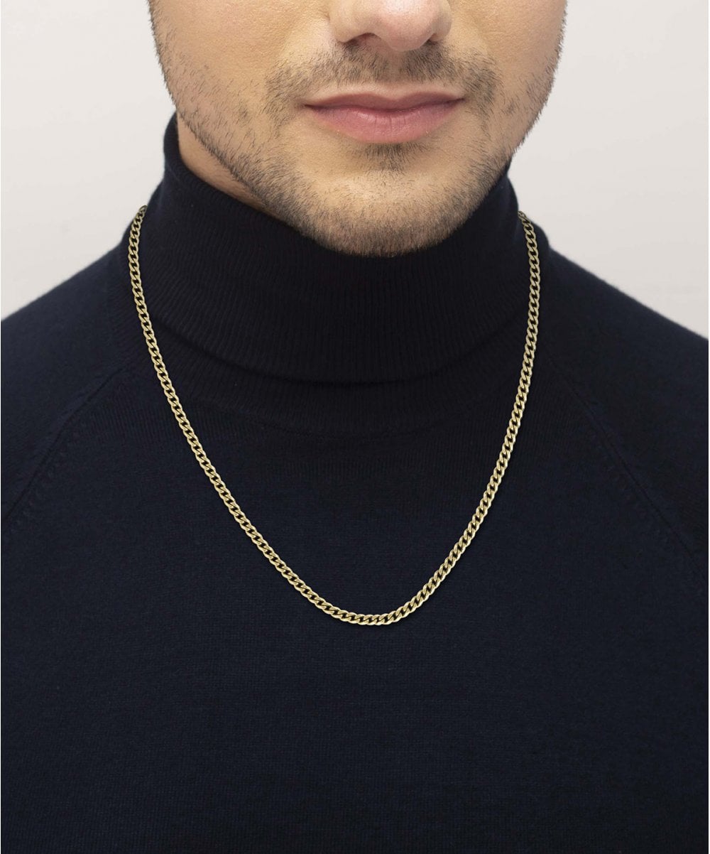 BOSS Chain Link Gold Tone Gents Necklace