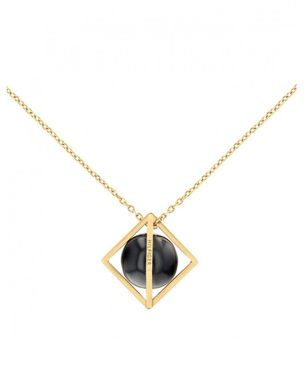 Tommy Hilfiger Framed Stones Gold Plated Ladies Necklace