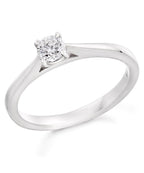18ct White Gold Diamond Solitaire Engagement Ring
