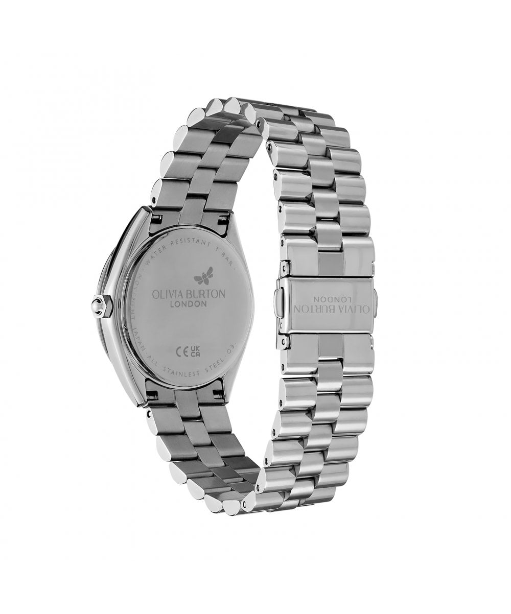 Olivia Burton Bejewelled Mellow Rose & Silver Bracelet Watch