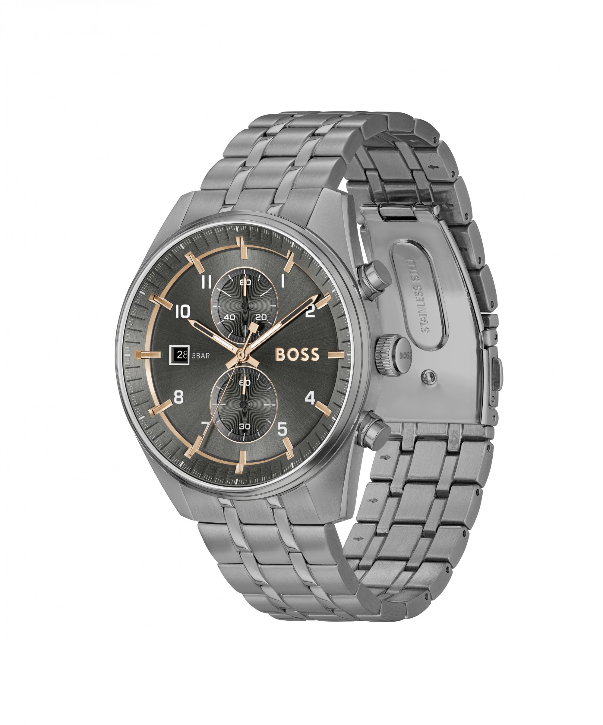BOSS Skytraveller Grey Gents Bracelet Watch