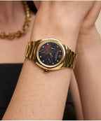 Olivia Burton Sports Luxe Lustre Black & Gold Bracelet Watch