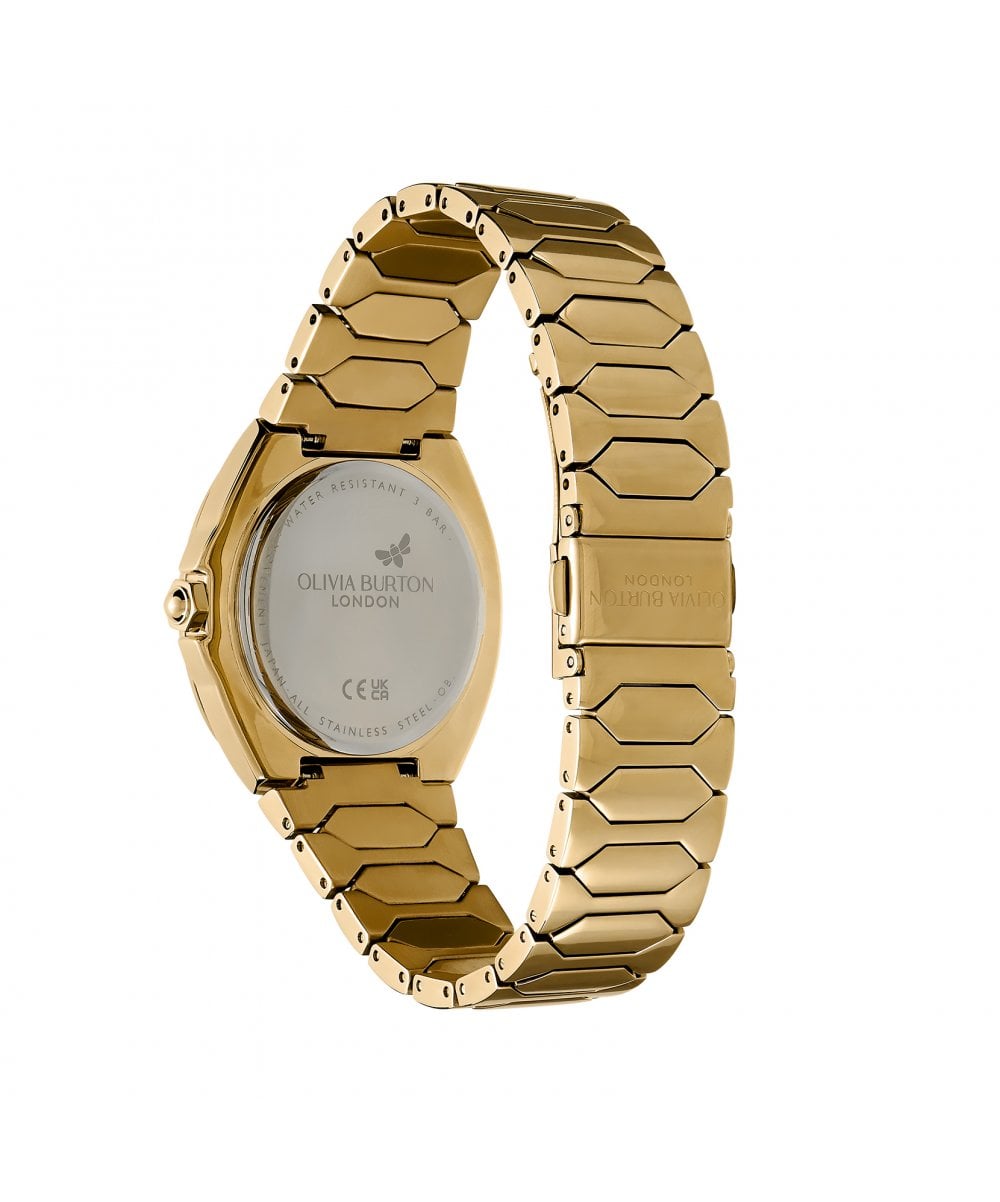 Olivia Burton Sports Luxe Lustre Black & Gold Bracelet Watch