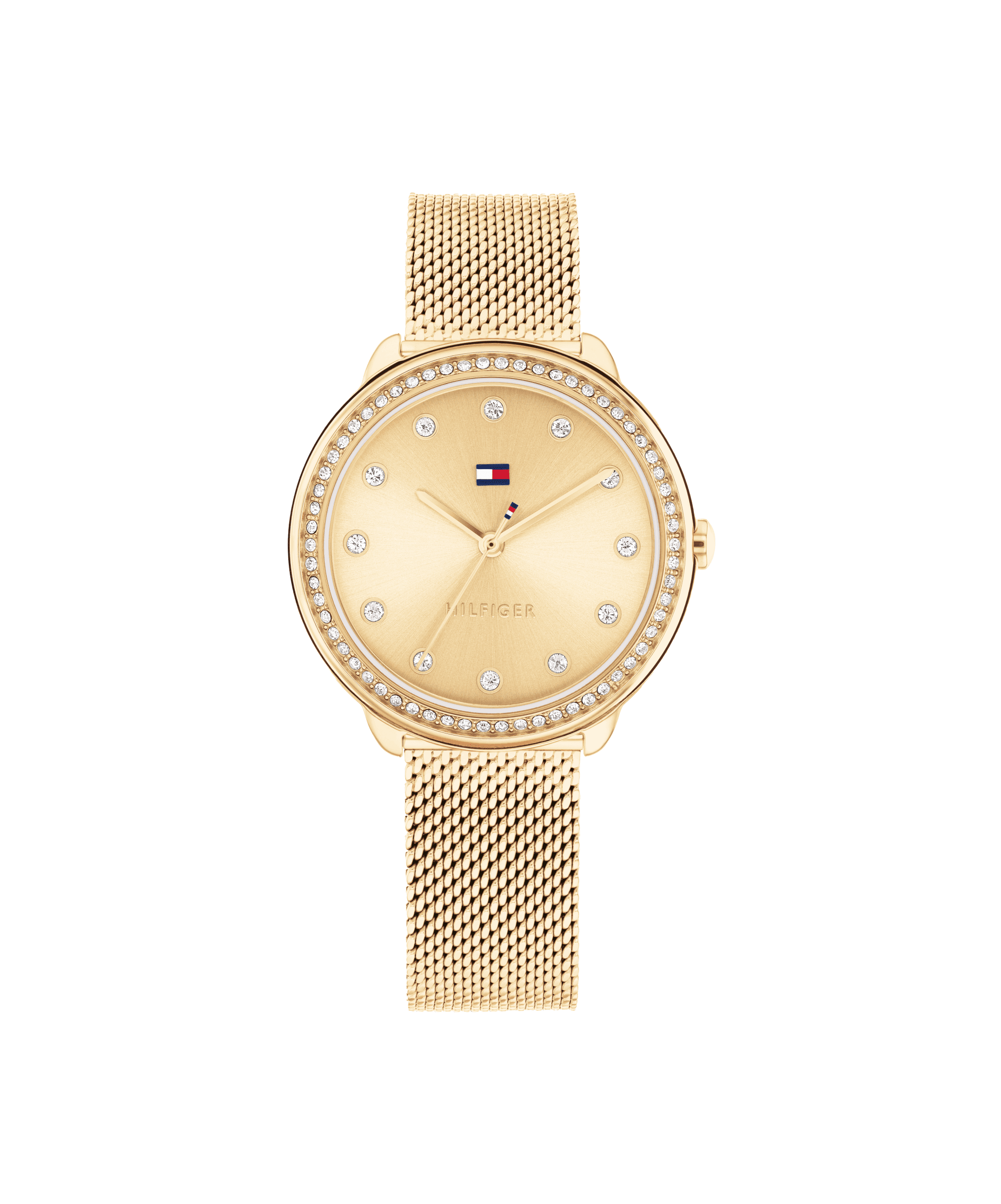Tommy Hilfiger Demi Gold Plated Ladies Mesh Strap Watch
