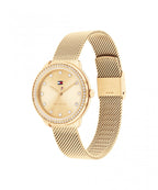 Tommy Hilfiger Demi Gold Plated Ladies Mesh Strap Watch