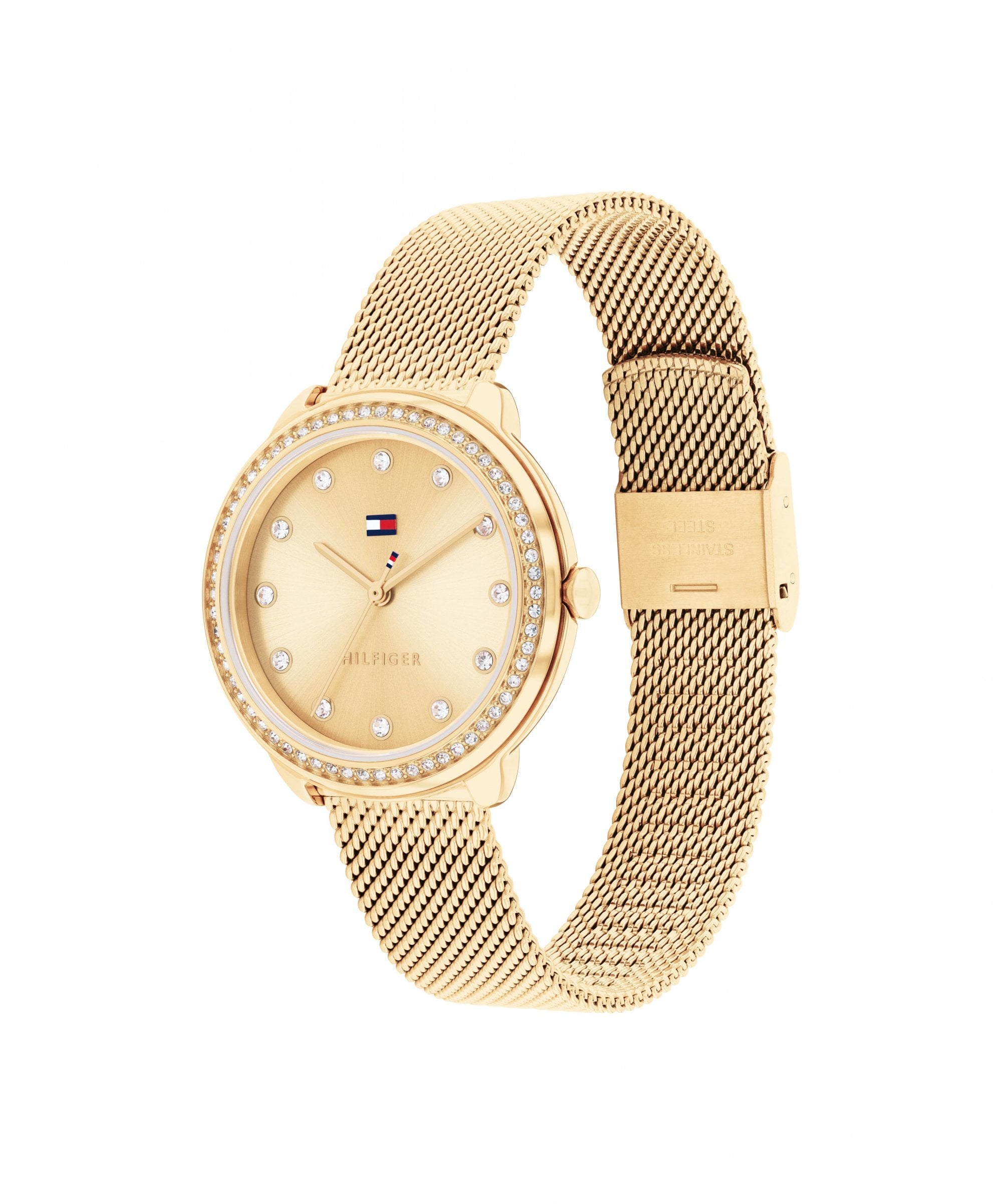 Tommy Hilfiger Demi Gold Plated Ladies Mesh Strap Watch