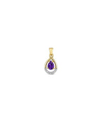 9ct Gold Diamond & Amethyst Pendant
