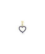 9ct Gold Sapphire Heart Pendant