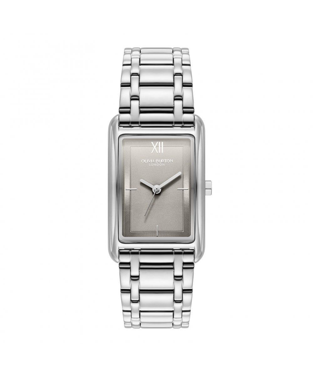 Olivia Burton Grove Grey & Silver Bracelet Watch