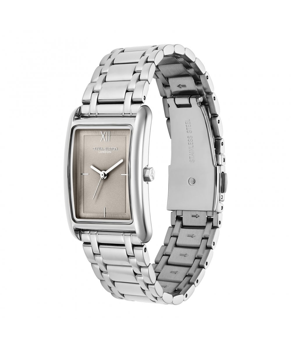Olivia Burton Grove Grey & Silver Bracelet Watch