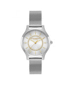 Olivia Burton Wonderlust White & Silver Mesh Bracelet Watch