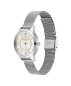 Olivia Burton Wonderlust White & Silver Mesh Bracelet Watch