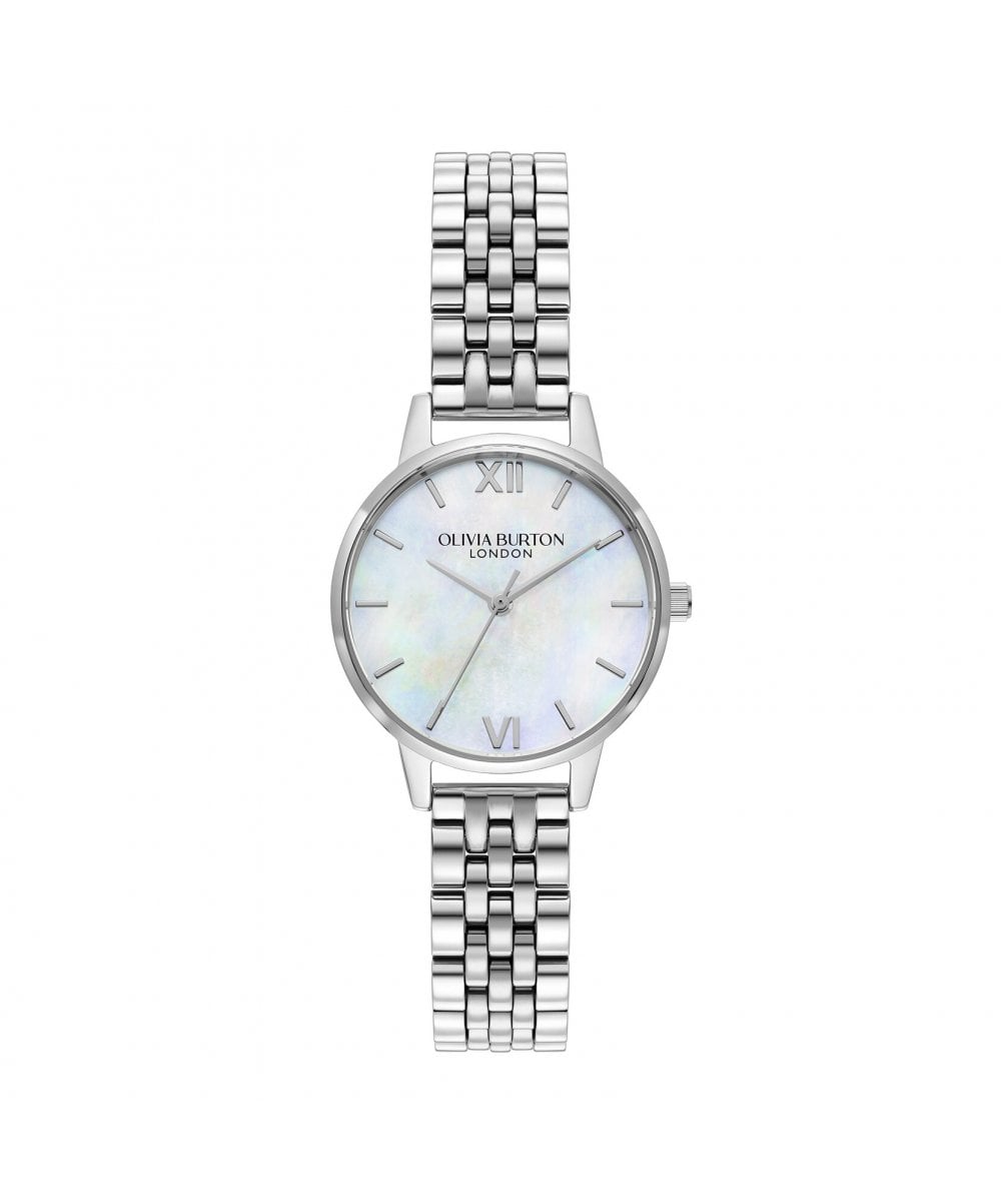 Olivia Burton Classics White & Silver Bracelet Watch