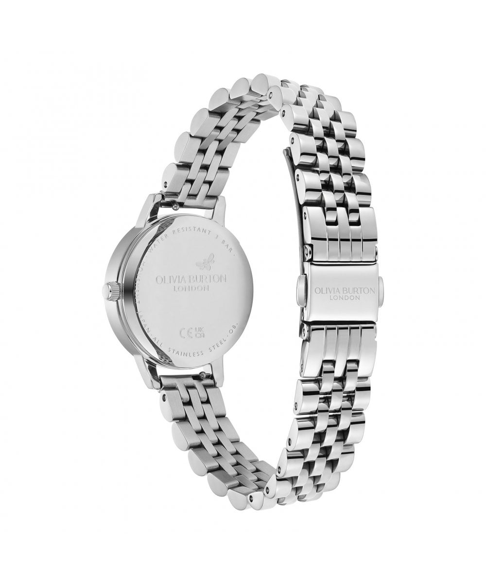 Olivia Burton Classics White & Silver Bracelet Watch
