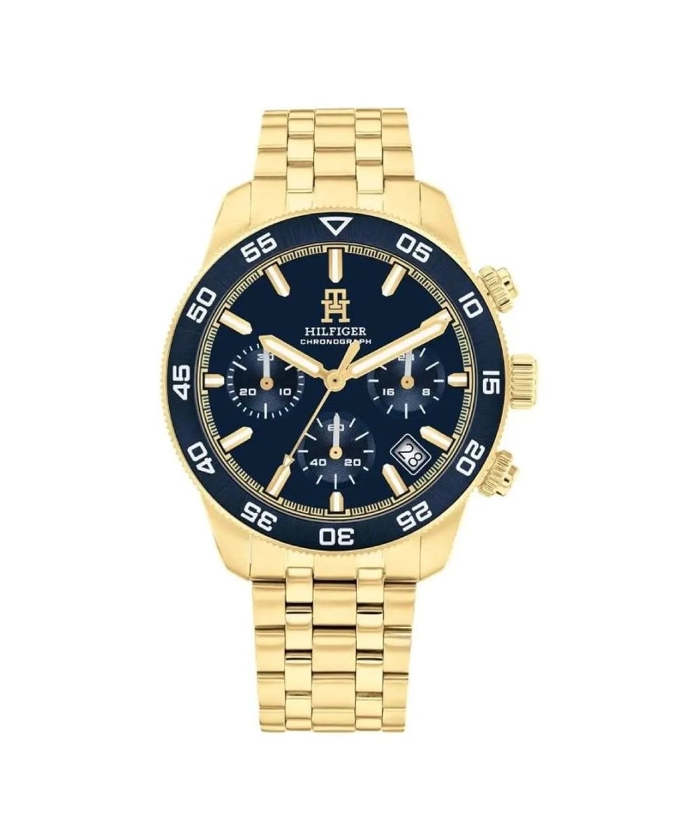 Tommy Hilfiger TH85 Blue & Gold Gents Bracelet Watch