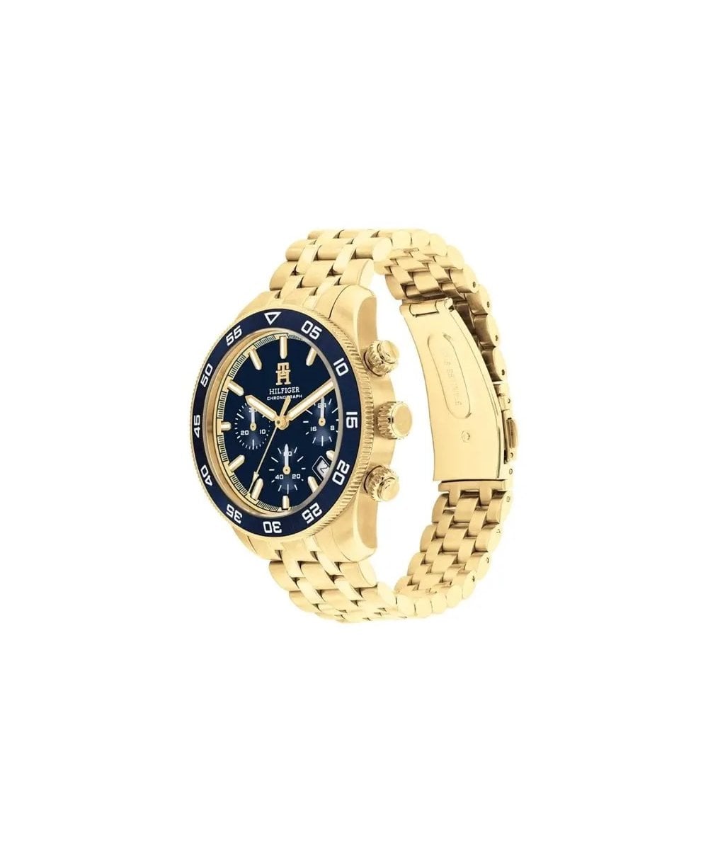 Tommy Hilfiger TH85 Blue & Gold Gents Bracelet Watch
