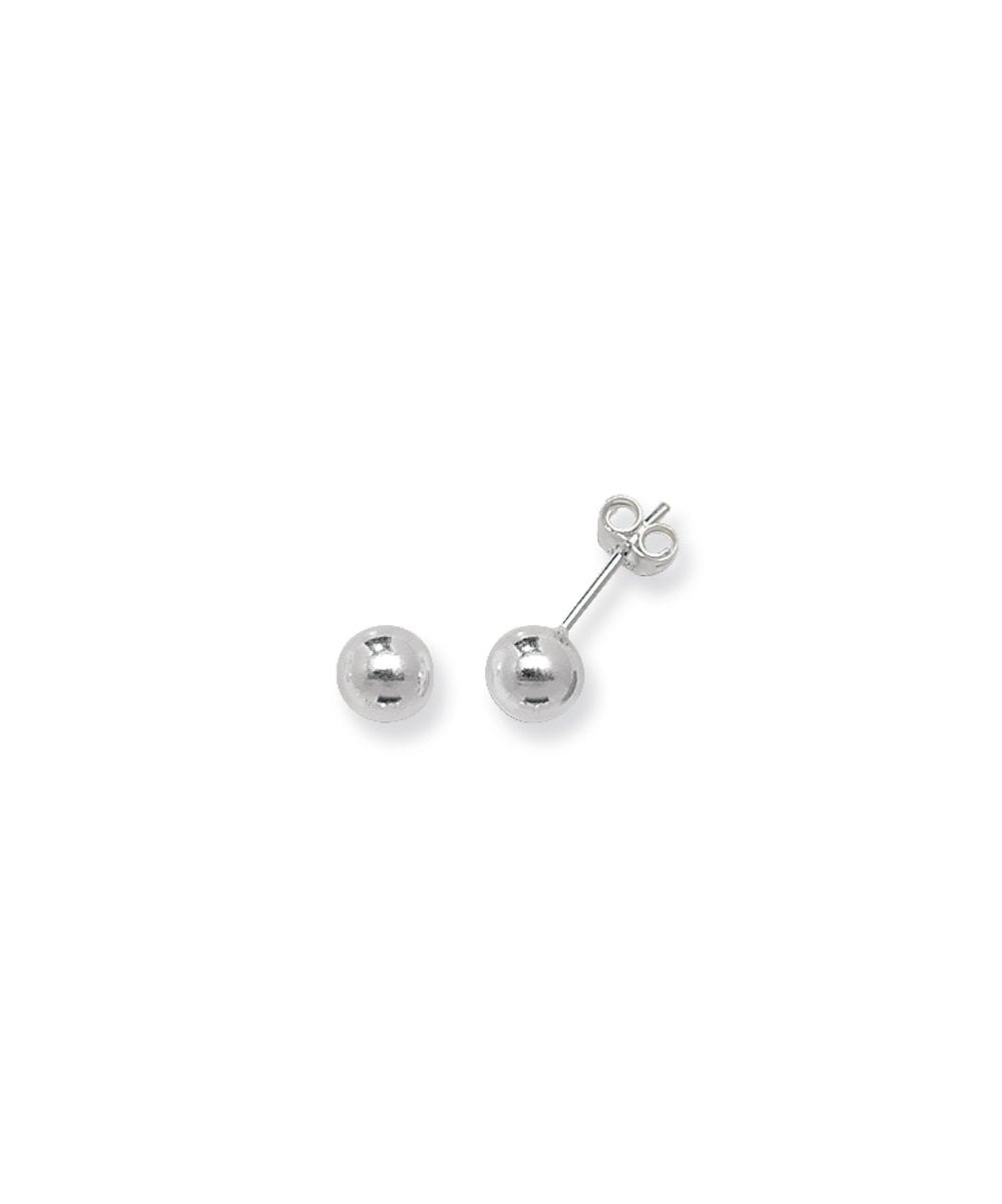 Silver 6mm Ball Stud Earrings