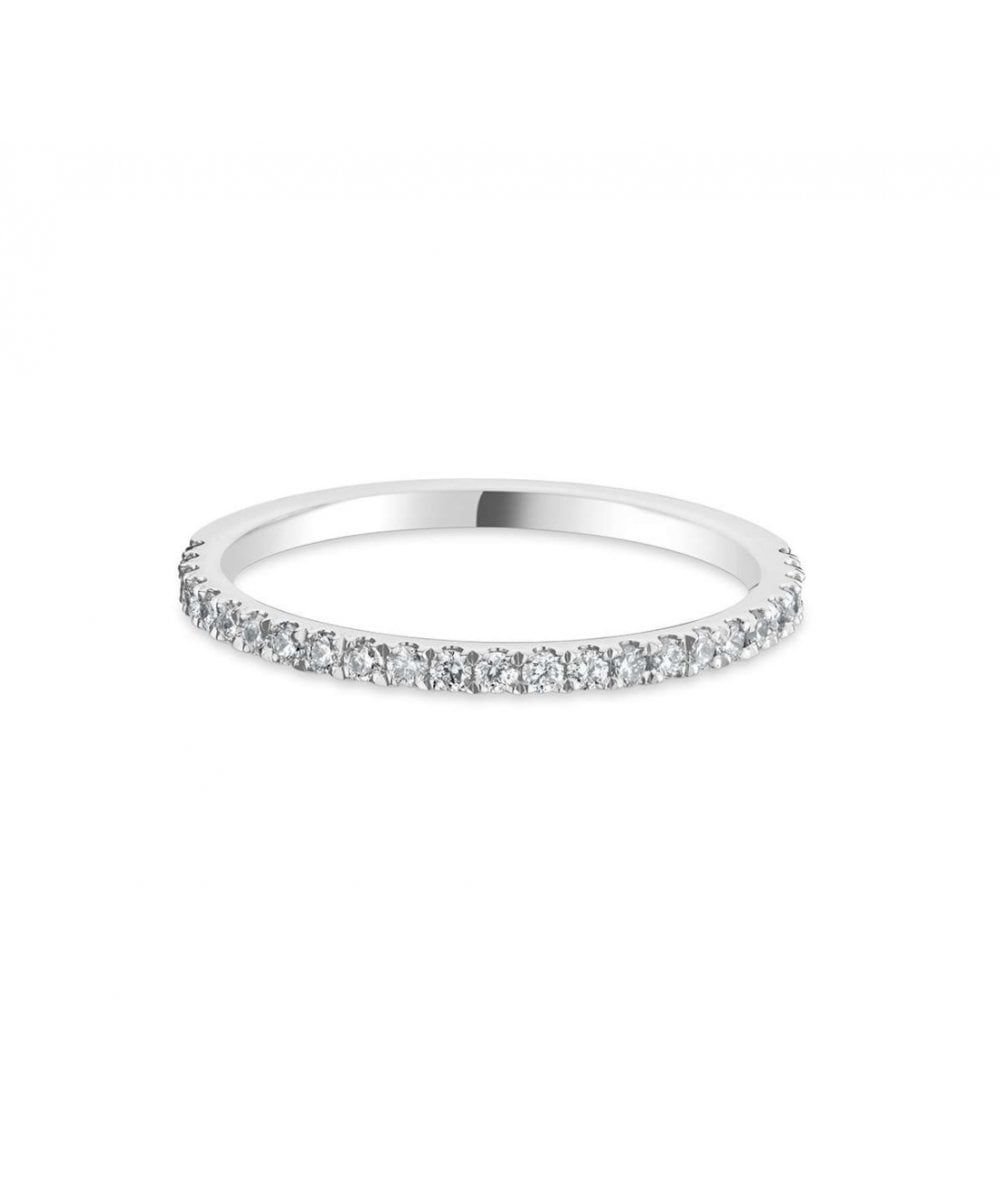 Scallop Set Diamond Wedding Ring