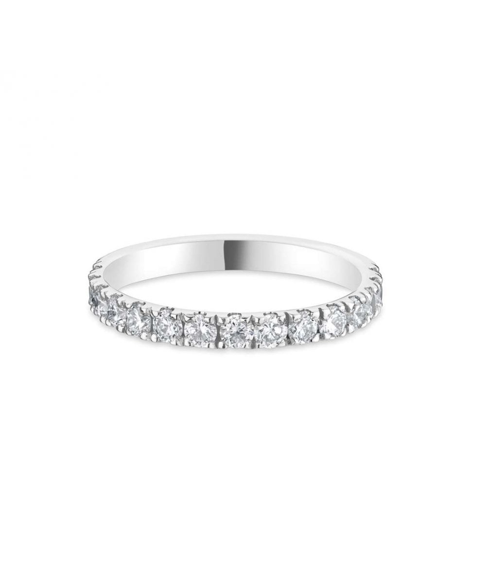 Scallop Set Diamond Wedding Ring