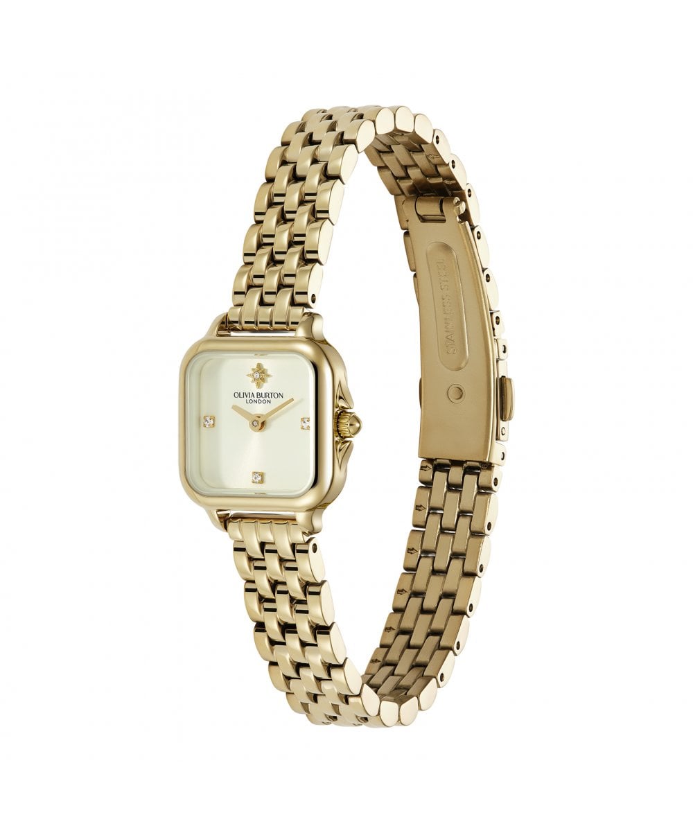 Grosvenor Mini Sage Ivory & Gold Bracelet Watch