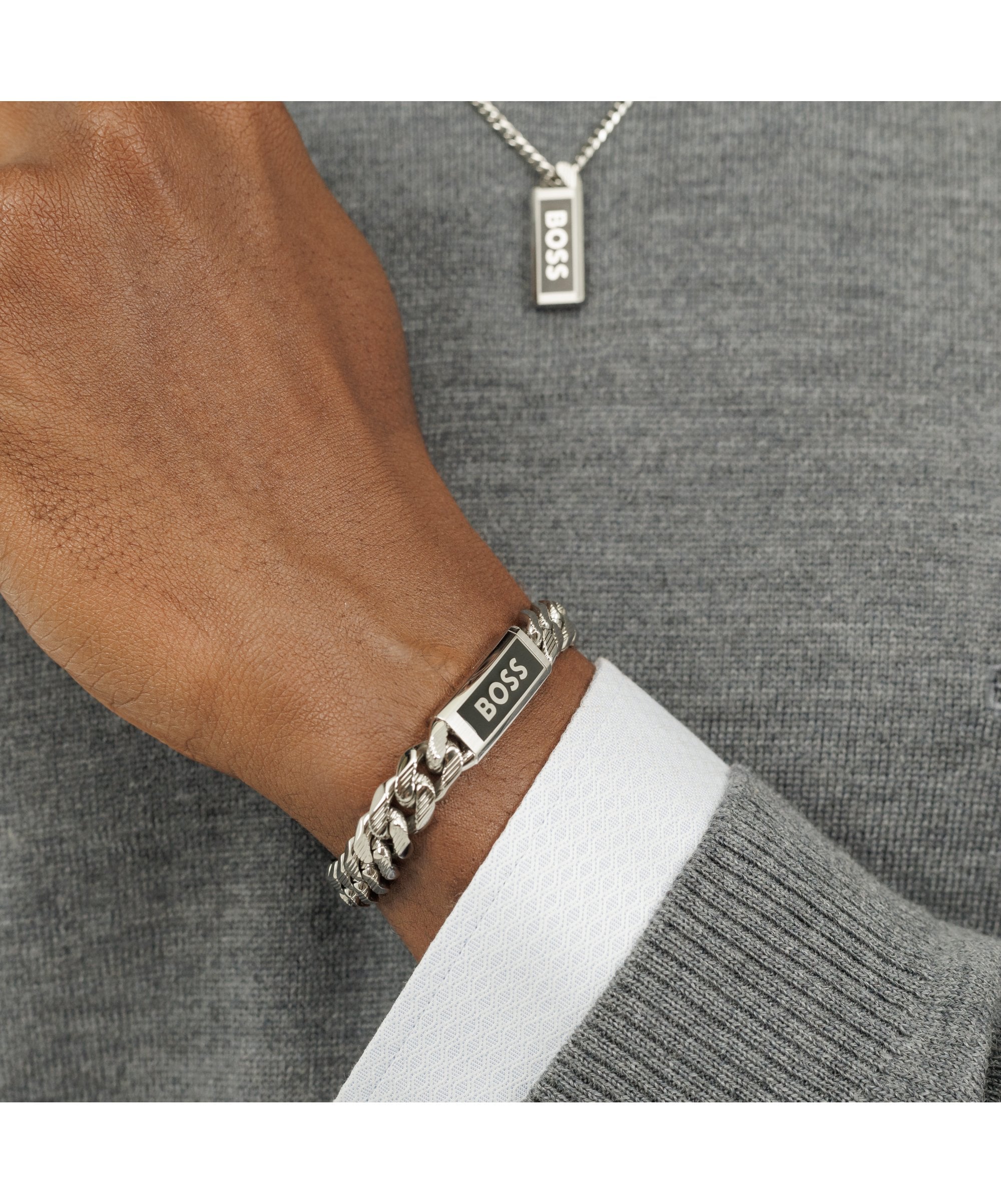 BOSS Kassy Emblem Gents Bracelet
