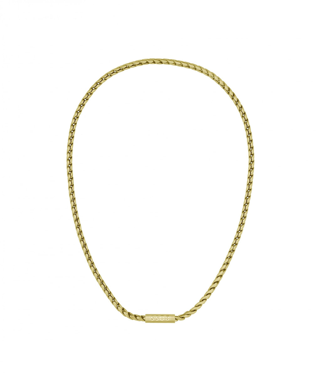 BOSS Doran Gold Tone Gents Necklace