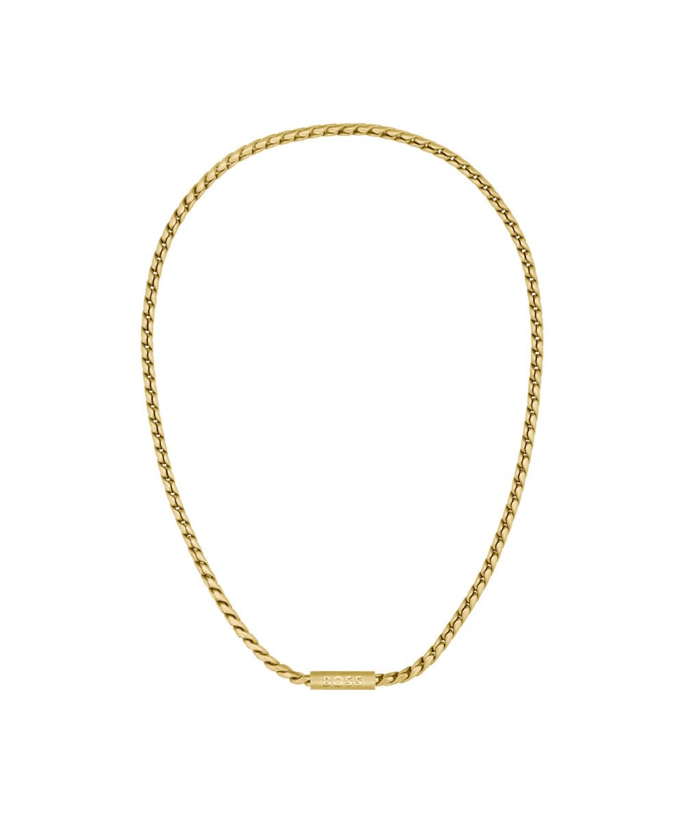 BOSS Doran Gold Tone Gents Necklace