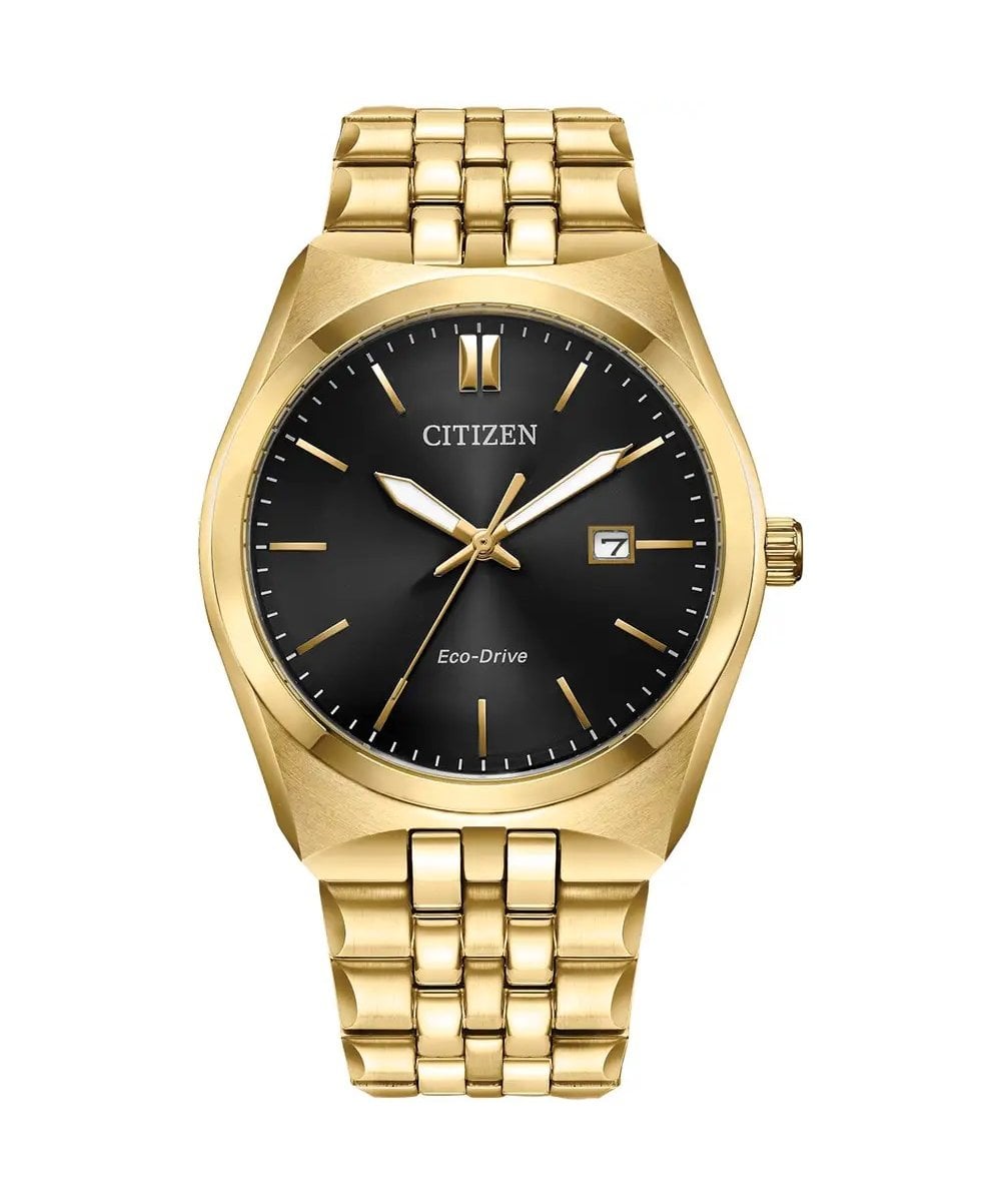 Citizen Eco-Drive Gold Plated Gents Bracelet Watch