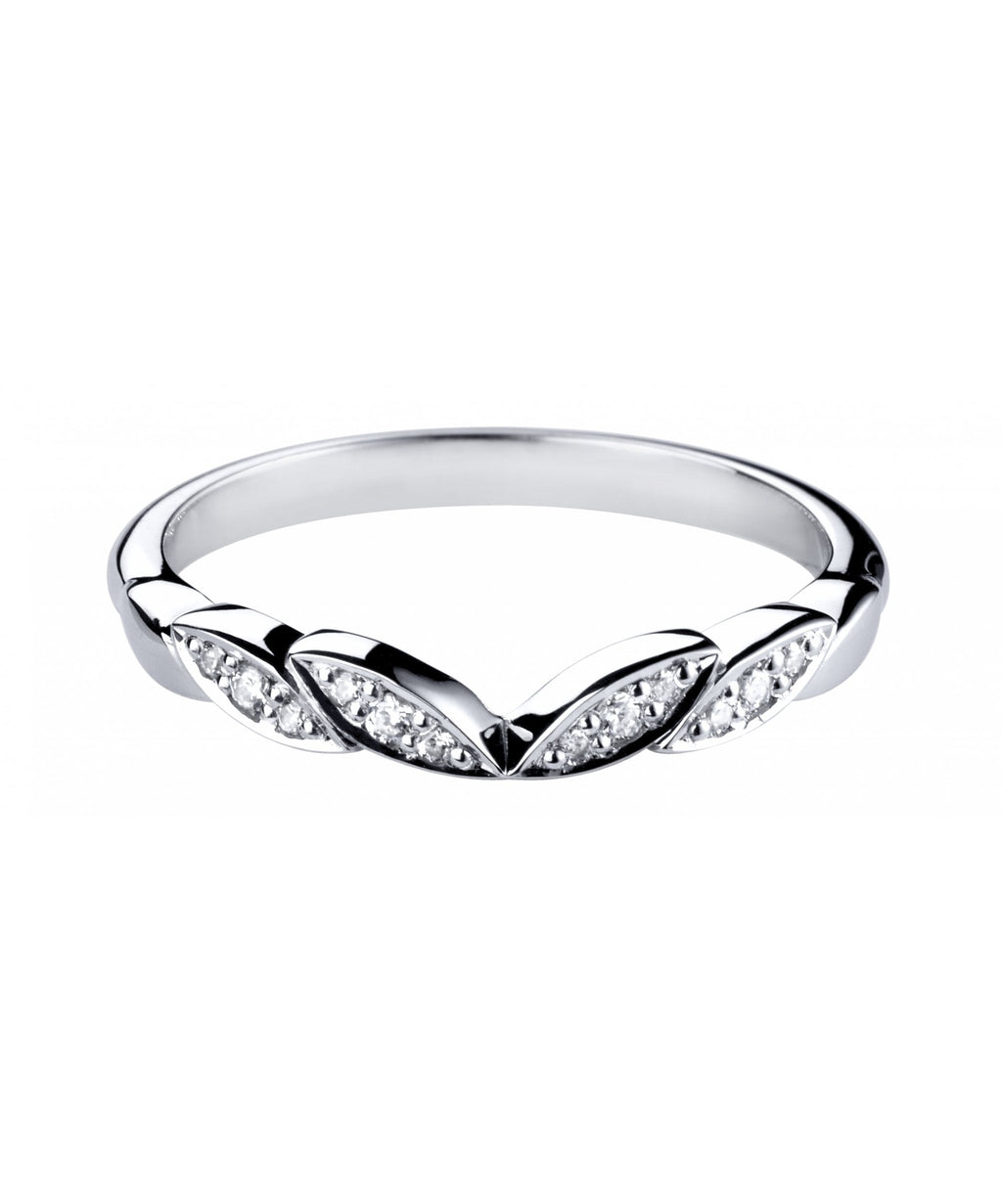 Platinum 0.08ct Floral Inspired Diamond Ring
