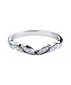 Platinum 0.08ct Floral Inspired Diamond Ring
