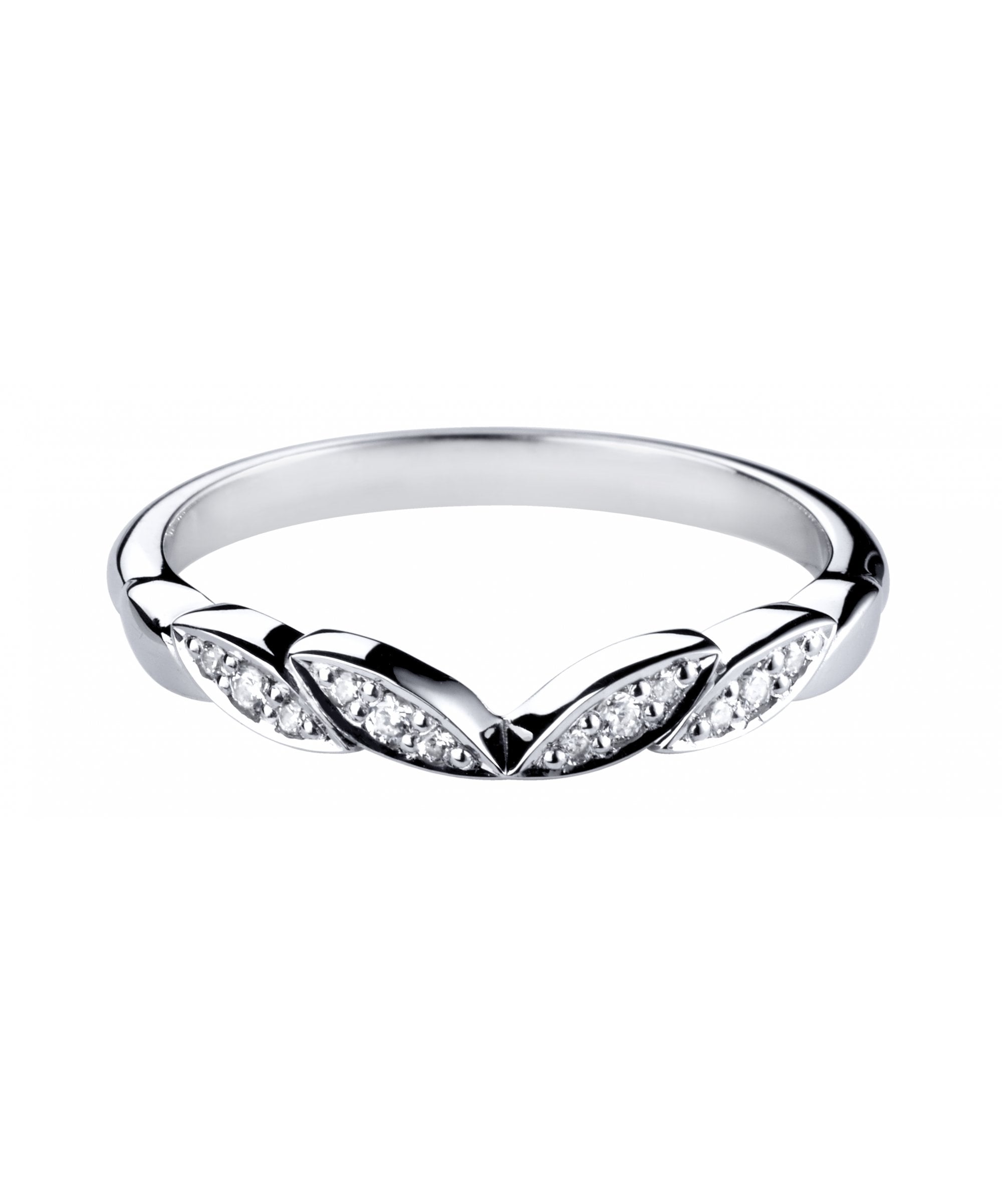 Platinum 0.08ct Floral Inspired Diamond Ring