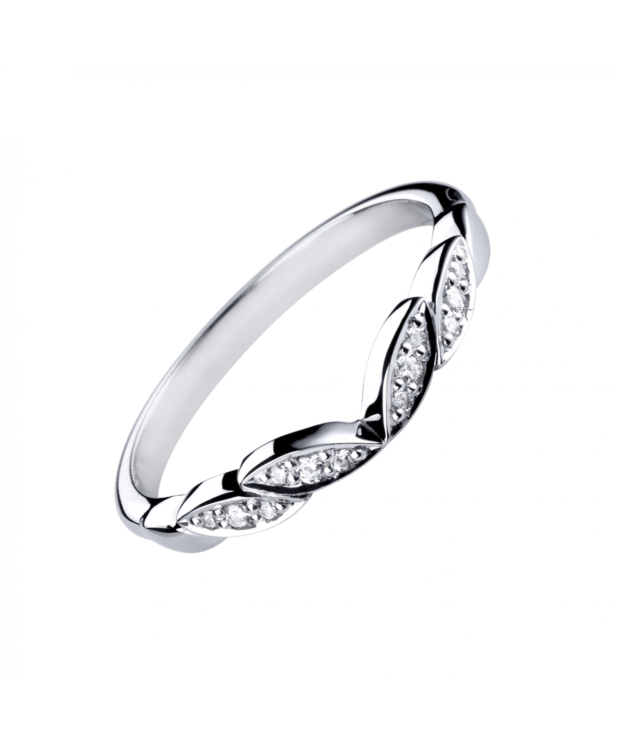 Platinum 0.08ct Floral Inspired Diamond Ring
