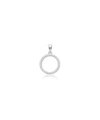 Sterling Silver CZ Circle Pendant