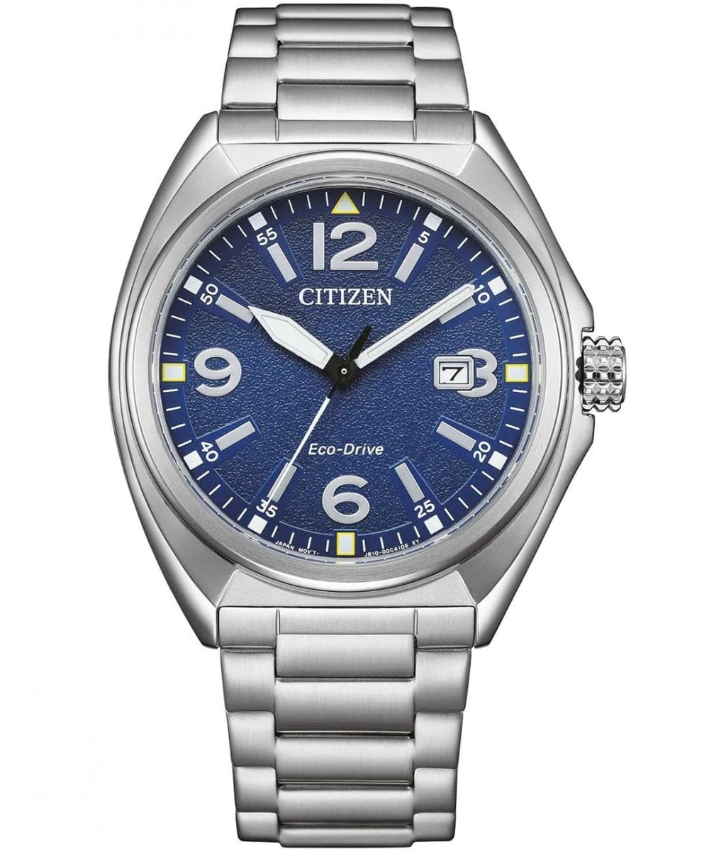 Citizen Eco-Drive Gents Blue & Silver Bracelet Watch