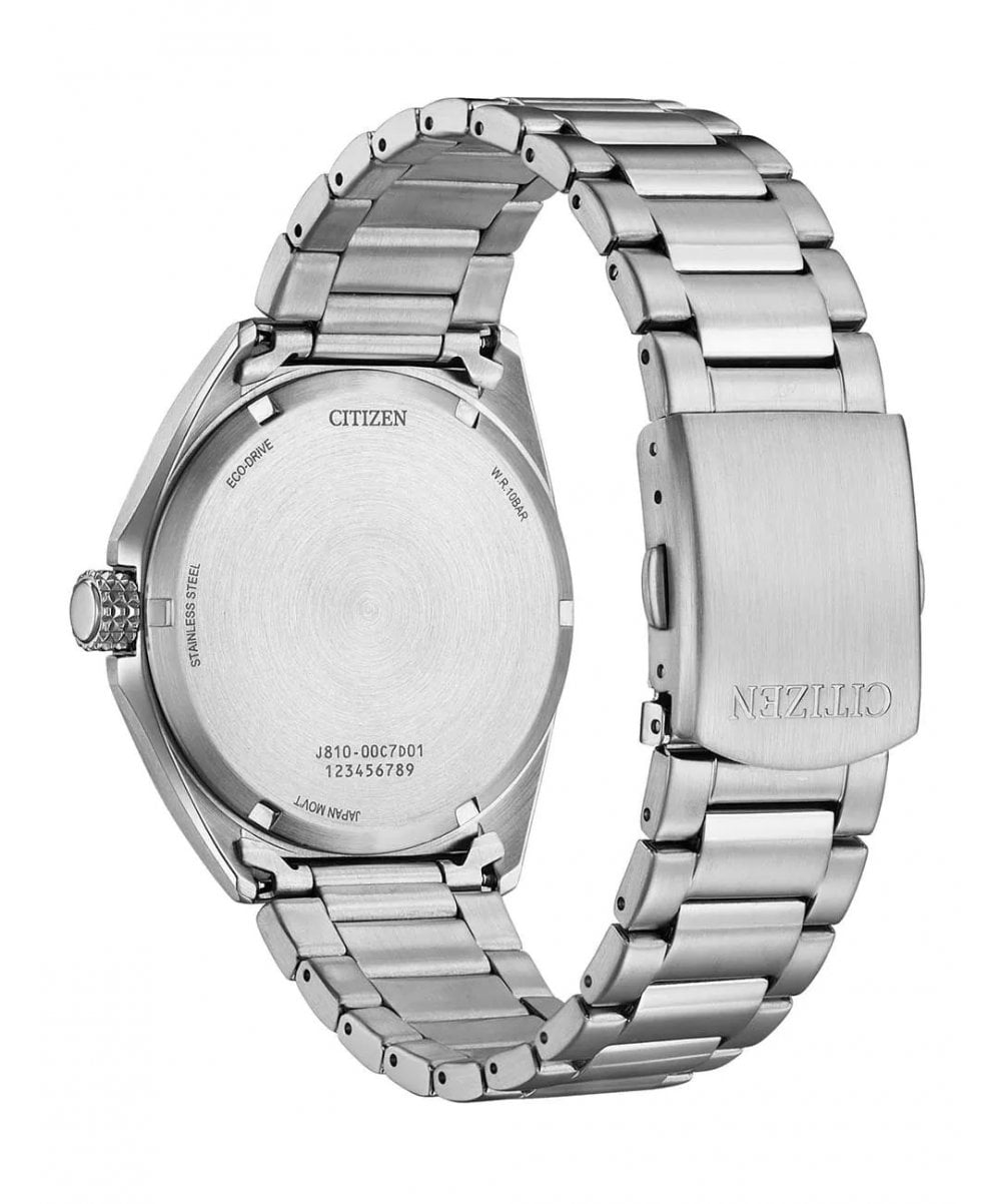 Citizen Eco-Drive Gents Blue & Silver Bracelet Watch