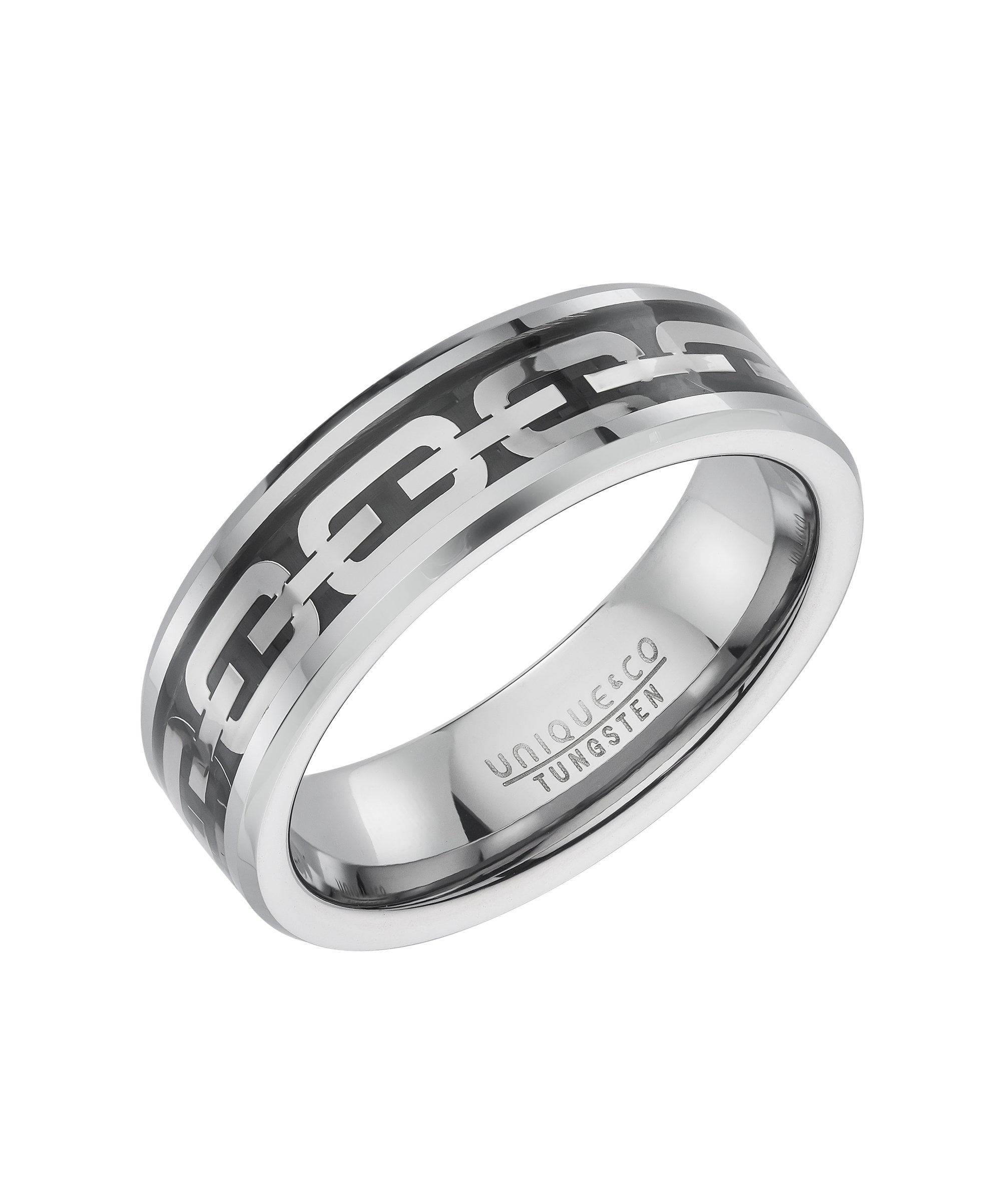 Tungsten 7mm Ring With Black Carbon Fibre - TUR-199