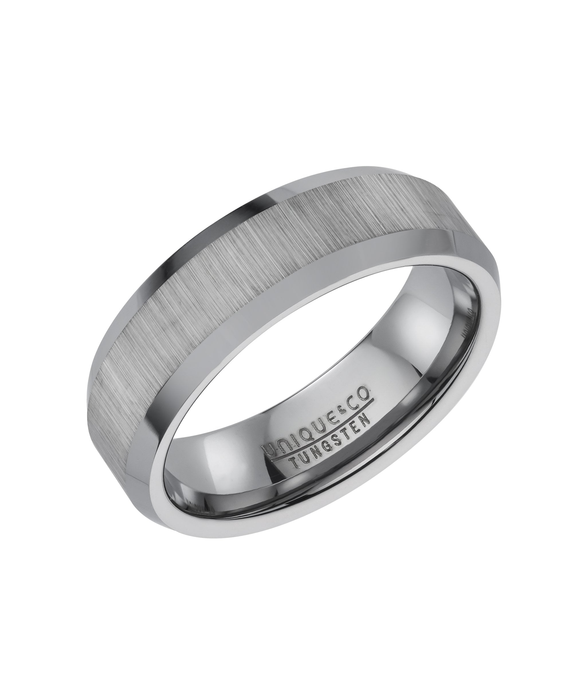 Tungsten 7mm Patterned Ring - TUR-216