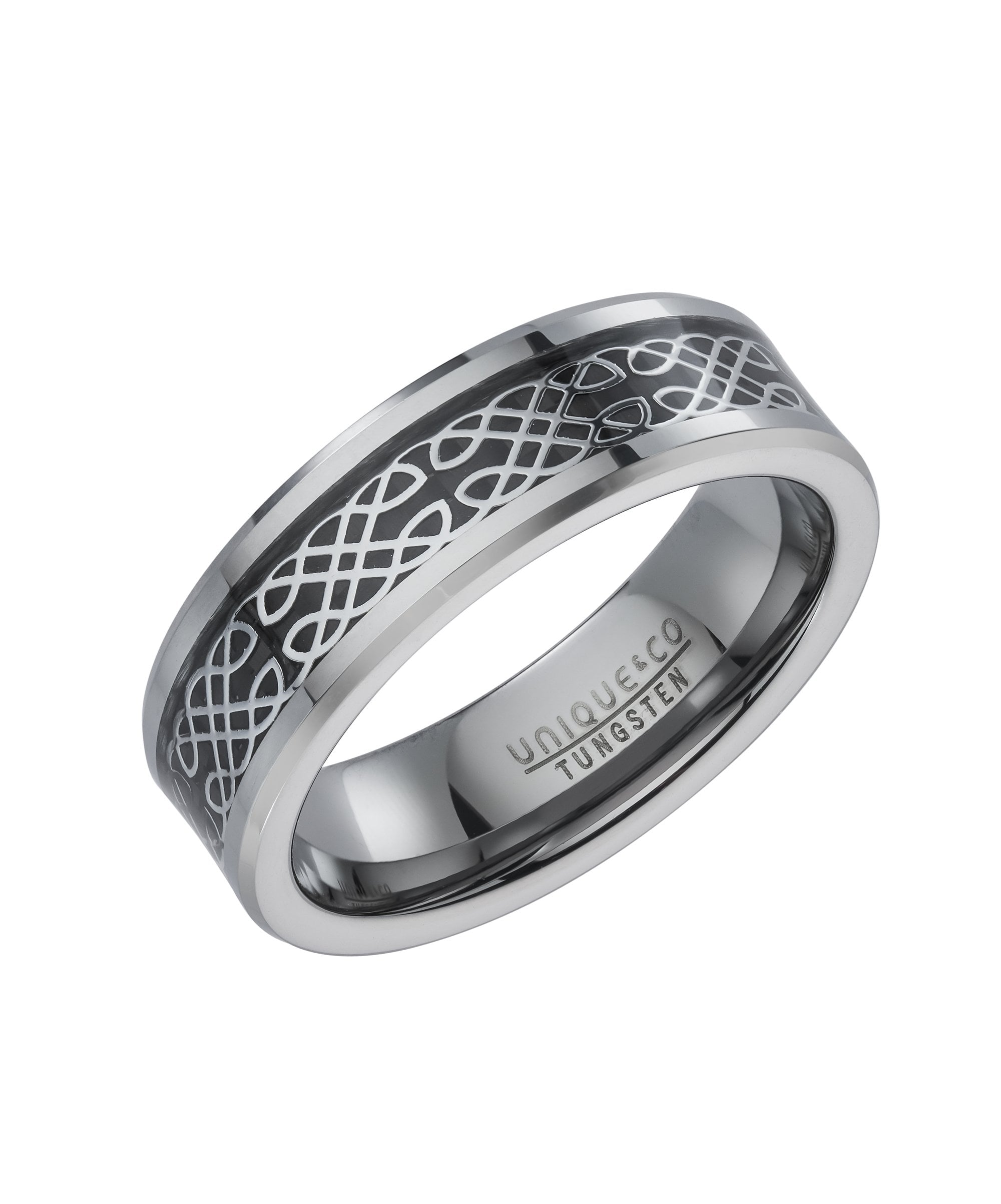 Tungsten 7mm Ring With Black Carbon Fibre - TUR-221