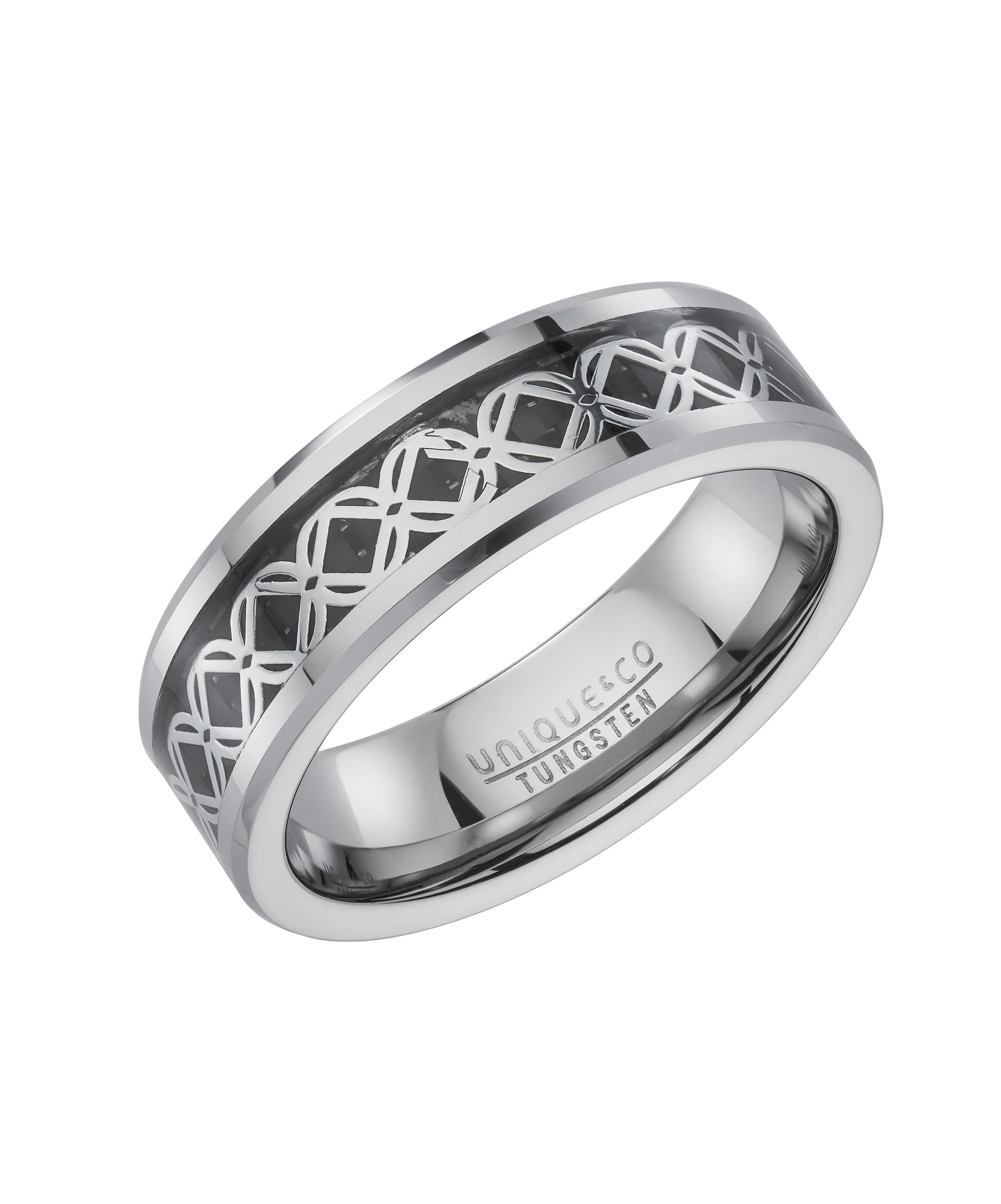 Tungsten 7mm Ring With Black Carbon Fibre - TUR-222